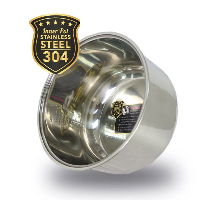 Utamakan yang inner pot-nya terbuat dari stainless steel 304