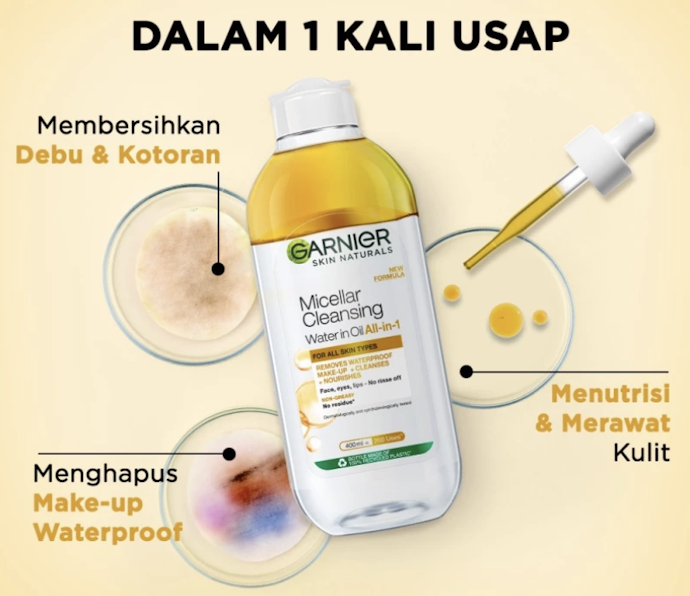 Cari jenis micellar water yang sesuai tipe makeup: waterproof atau makeup ringan