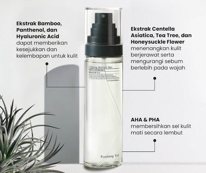 Untuk kulit yang disertai jerawat, face mist dengan kandungan CICA atau BHA lebih direkomendasikan