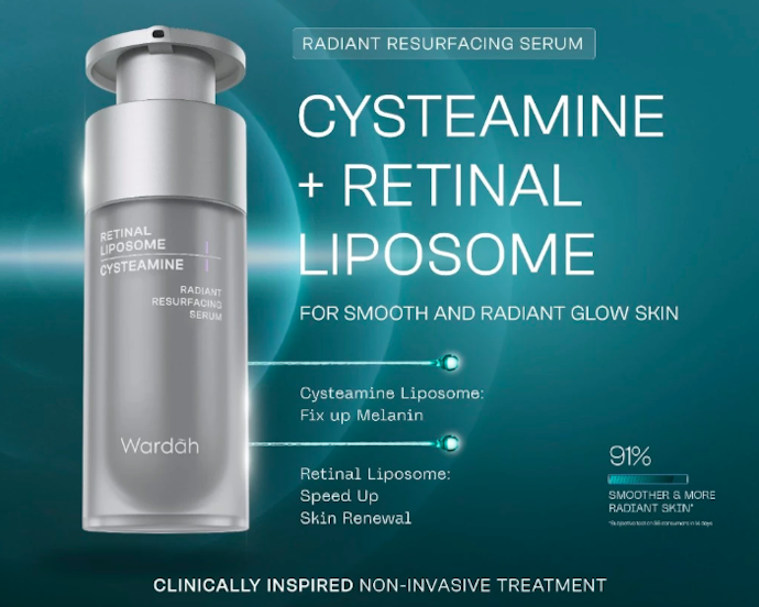 Ingin atasi noda hitam dan garis halus? Pilih Wardah Radiant Resurfacing Retinal Cysteamine atau Renew You