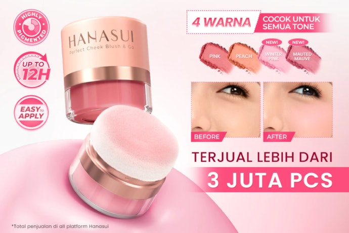 Untuk pemula, pilih blush on bentuk bubuk atau powder yang lebih mudah digunakan
