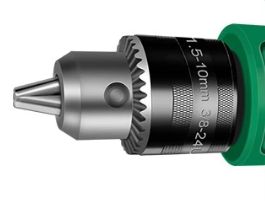 Gunakan chuck 10 mm untuk pekerjaan rumah; Chuck 13 mm lebih dibutuhkan pekerja konstruksi