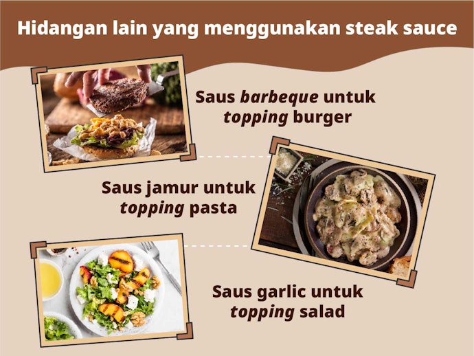Periksa penggunaannya untuk hidangan lain selain steak