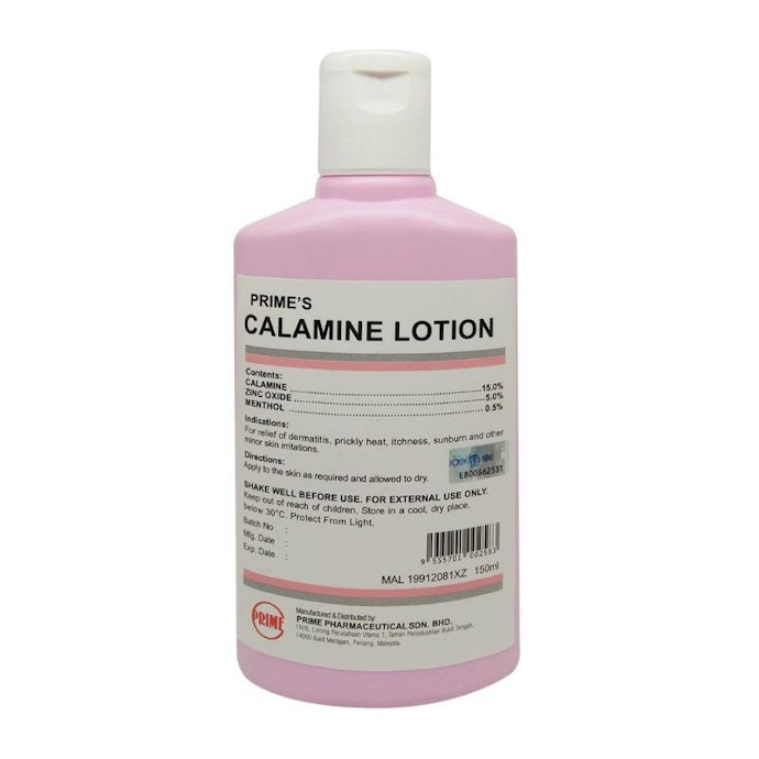 Cek juga bahan aktif tambahan dalam lotion calamine, seperti menthol, camphora, diphenhydramine HCl