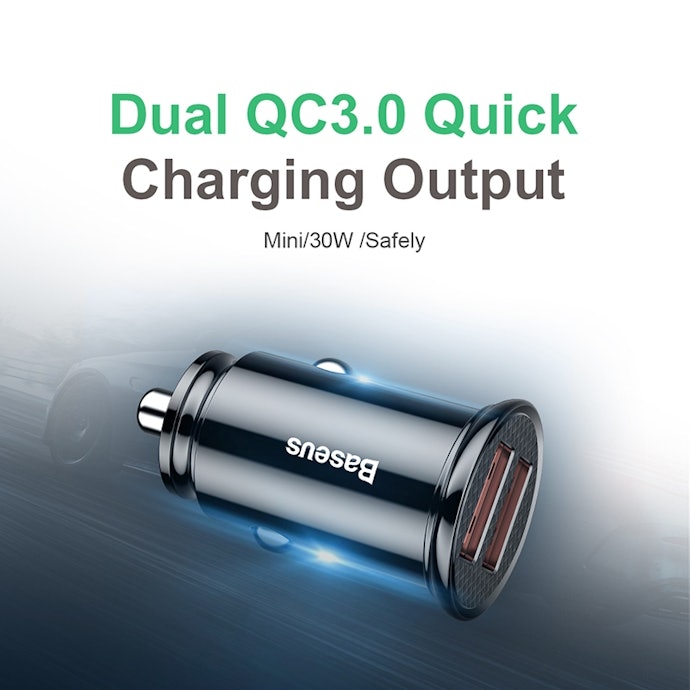 Utamakan charger mobil fast charging dengan daya minimal 30 W atau lebih
