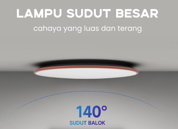 Utamakan sudut pencahayaan 100º ke atas untuk mendapatkan pencahayaan yang lebih merata