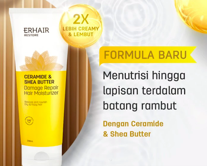 Jaga hidrasi rambut dengan memilih hair cream dengan pelembap humektan dan emolien