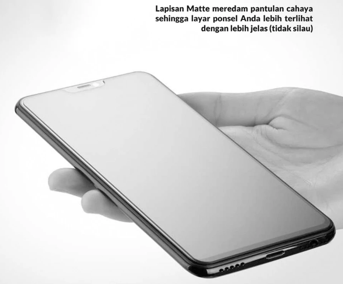Cari tempered glass dengan kaca matte atau lapisan anti-glare untuk mengurangi silau