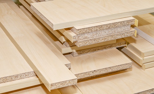 Untuk pilihan meja konsol yang murah, pilih material particle board