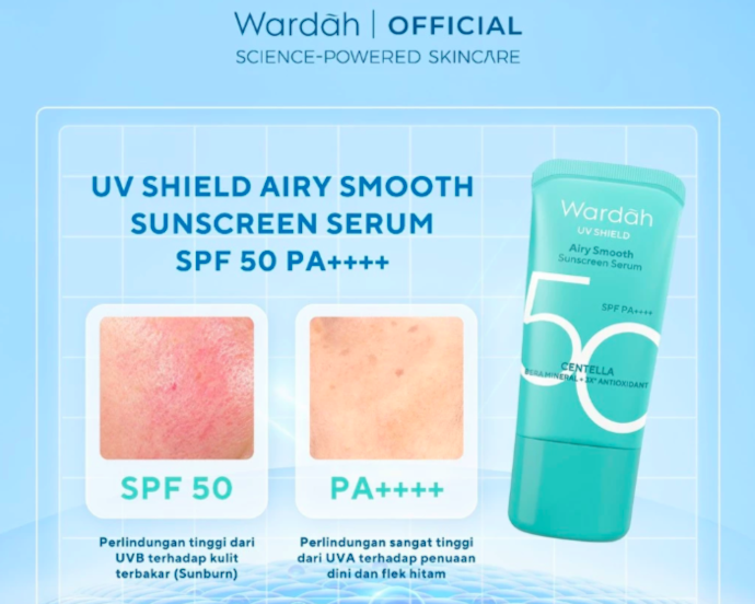 Pilih sunscreen dengan minimal SPF 30 dan PA+++