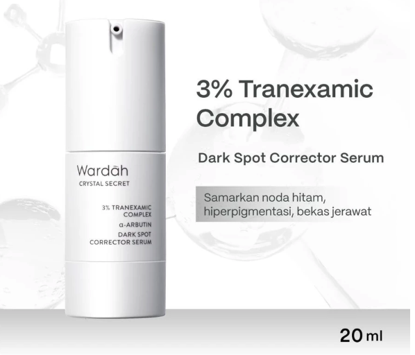 Cari serum dengan konsentrasi tranexamic acid sebesar 1-3%