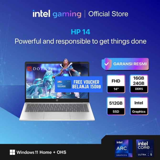 Pastikan CPU-nya Intel Core i5 generasi 12/13 atau AMD Ryzen 5