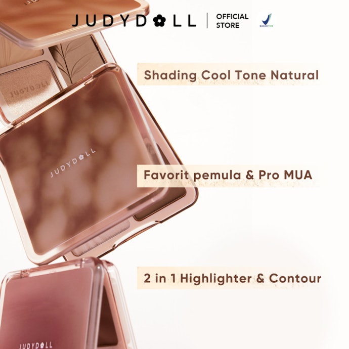 Agar lebih praktis, pilih highlight powder yang sudah satu set dengan shading (contour)
