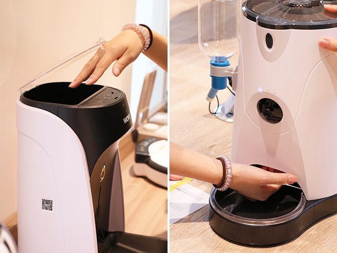 Pilih produk dengan mulut dispenser yang rapat untuk mengakali kucing yang rakus