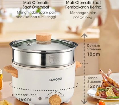 Untuk keamanan, pertimbangkan tambahan fitur: Safe lock lid, timer, atau overheat protection