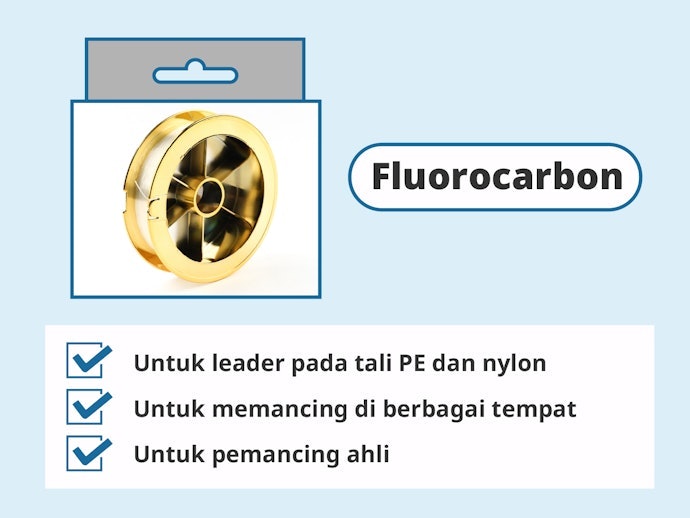 Untuk digunakan sebagai senar leader, utamakan senar pancing fluorocarbon
