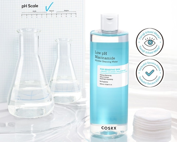 Ingin micellar water untuk kulit sensitif dan berjerawat atau bruntusan? Pilih yang ada kandungan niacinamide