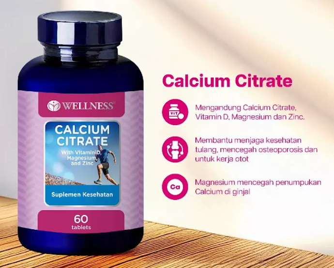 Prioritaskan 'vitamin' tulang yang mengandung kalsium dalam bentuk calcium citrate atau calcium carbonate