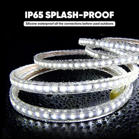 Bila LED strip dipasang di area basah atau outdoor, pilih rating IP68 atau IP65 yang sesuai tingkat paparan airnya