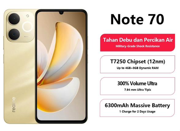 Jika budget Anda 1 jutaan, pilih realme Note 70