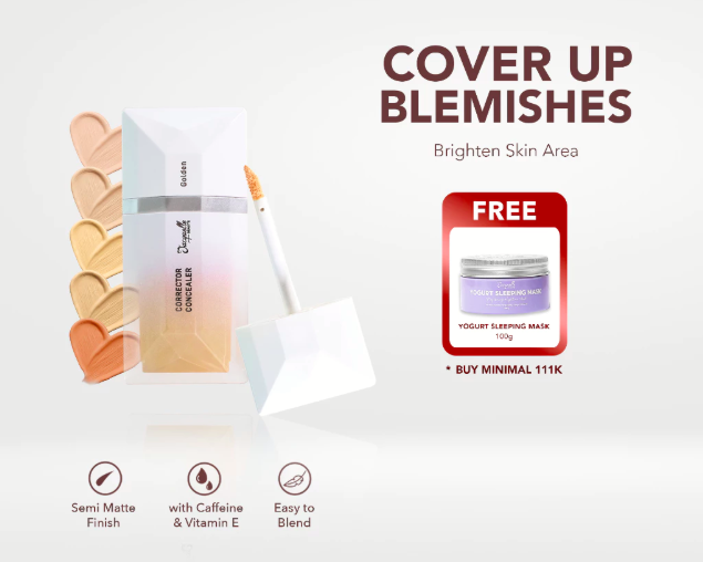 Khusus kulit kombinasi, pertimbangkan concealer yang coverage-nya ringan atau medium dengan satin finish