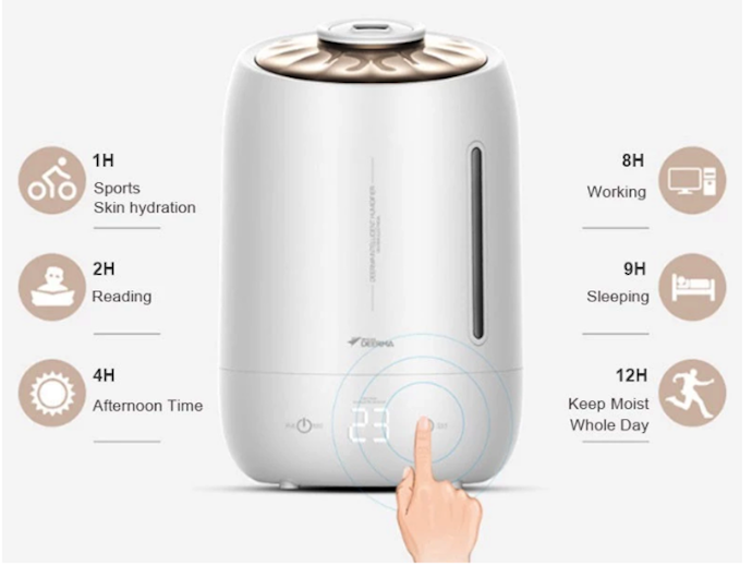 Pastikan humidifier memiliki masa operasi minimal 6 jam dengan fitur sleep mode agar nyaman digunakan saat tidur