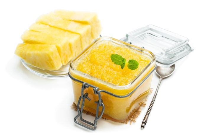 Perhatikan tekstur selai nanas