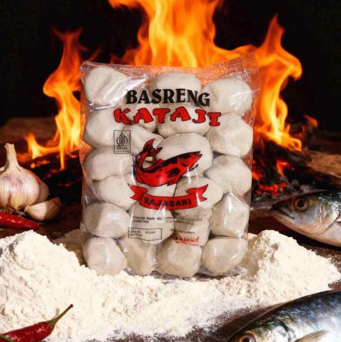 Untuk basreng, pilih bakso ikan Kataji, Adinda, atau merk lain dengan keterangan "basreng" pada kemasan