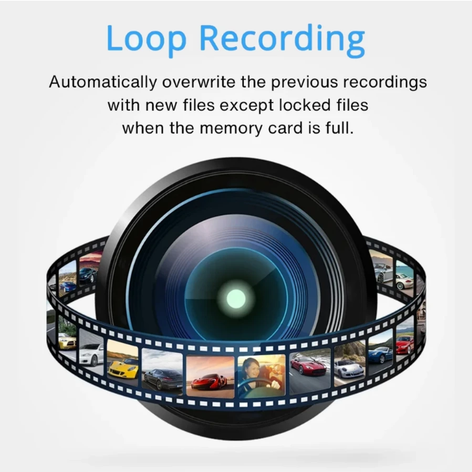 Agar rekaman tidak cepat penuh, pastikan dashcam mendukung microSD minimal 64 GB dengan fitur loop recording
