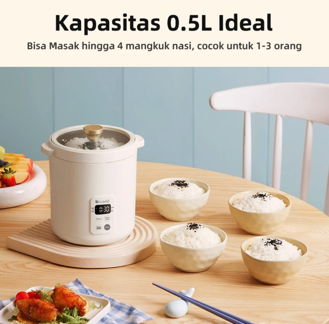 Carilah rice cooker mini berkapasitas 0,5 liter bagi Anda yang tinggal seorang diri