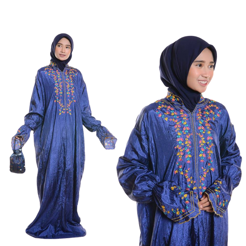 Pertimbangkan mukena terusan tanpa tudung 2 in 1 untuk memudahkan saat traveling
