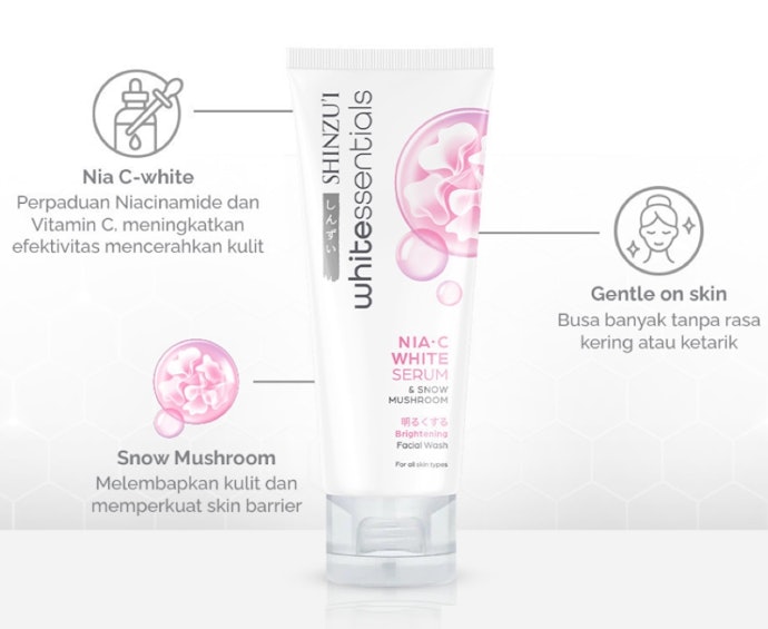 Jika disertai masalah kulit aging, pilih facial wash dengan tambahan antioksidan, seperti vitamin C, panthenol, niacinamide, atau vitamin E