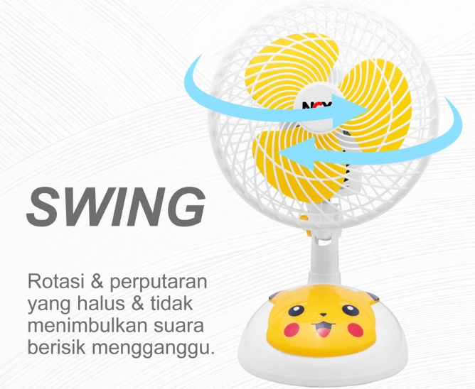 Pastikan kipas dengan tingkat kebisingan di bawah 50 dB jika kipas akan digunakan saat tidur
