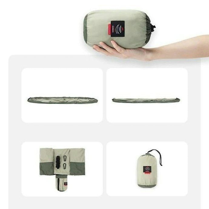 Untuk camping di gunung atau hutan, pilih hammock kain yang compact dan praktis dibawa
