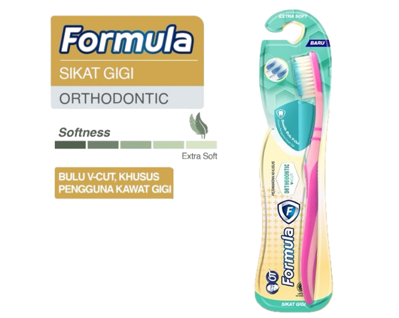 Kalau Anda mencari sikat gigi behel, temukan yang memiliki klaim 'orthodontic'