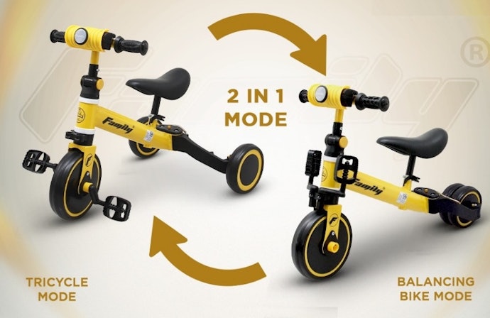 Jika ingin digunakan lebih lama, balance bike multifungsi seperti 2-in-1 hingga 6-in-1 juga bisa dipilih