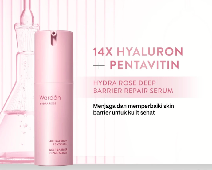 Apabila kulit iritasi, pertimbangkan serum Wardah Hydra Rose Deep Barrier Repair atau Bright & Barrier Repair Serum
