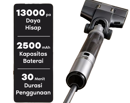 Pilih yang daya isap atau suction powernya minimal 10.000 Pa