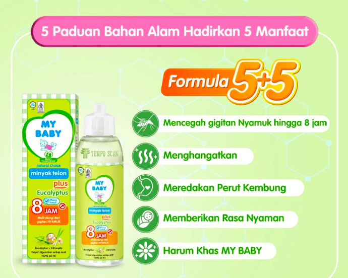 Anda mencari minyak telon anti nyamuk? Pilih bahan yang sesuai usia; DEET, permethrin, picaridin, sereh, lemon, atau eucalyptus