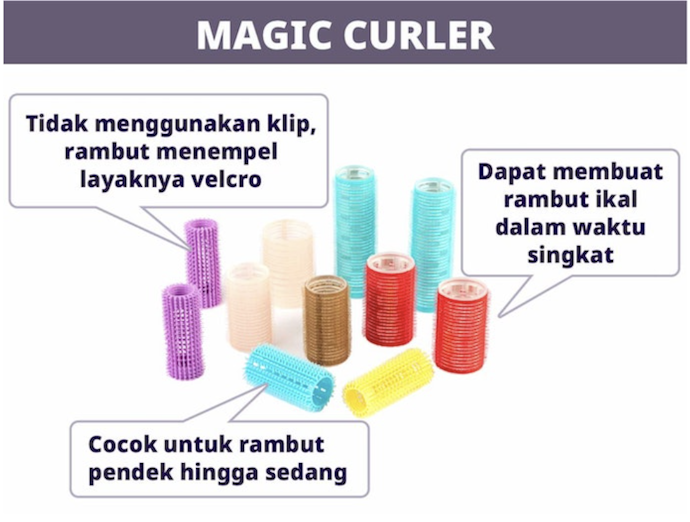 Untuk rambut pendek-sedang, pilih magic curler