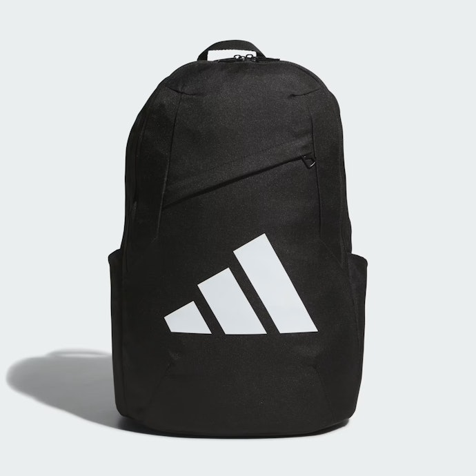 Cek logo Adidas yang terdapat pada tas ransel