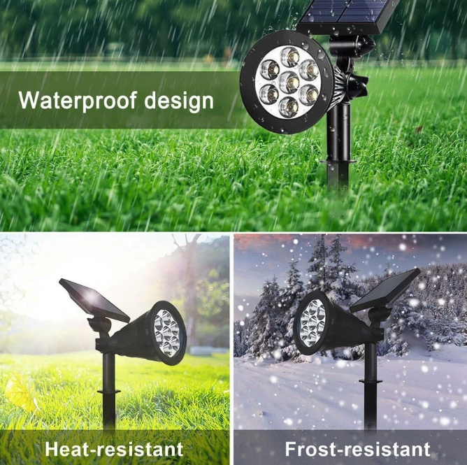 Utamakan tipe flood light untuk penerangan area luas dan spike light untuk sorotan objek spesifik