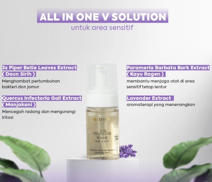 Untuk mengatasi area kewanitaan yang bau atau gatal, cari produk yang mengandung ekstrak daun sirih