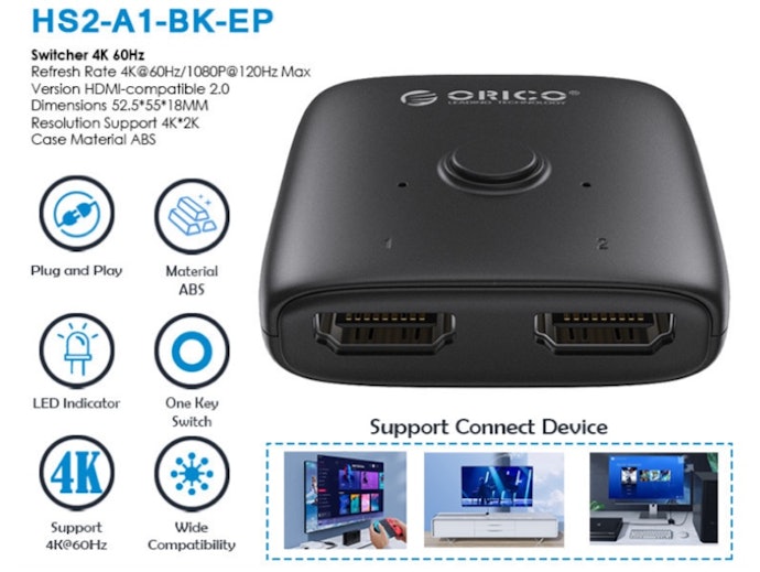 Untuk kebutuhan gaming dan streaming, pilih HDMI splitter versi 2.0 ke atas yang support resolusi 4K @60 Hz