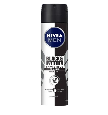 Agar baju tetap bersih, pilih deodorant Nivea Black & White Invisible