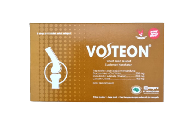 Pilih suplemen dengan kadar glucosamine 250–500 mg untuk pemeliharaan sendi; Namun, bila ada keluhan nyeri sendi, utamakan glucosamine 1.500 mg