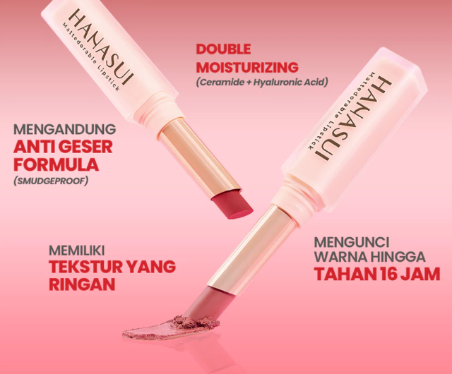 Utamakan yang transferproof dan smudgeproof agar lipstik tahan lama