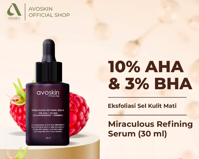 Utamakan serum dengan kombinasi AHA dan BHA untuk mengatasi bruntusan pada kulit berminyak