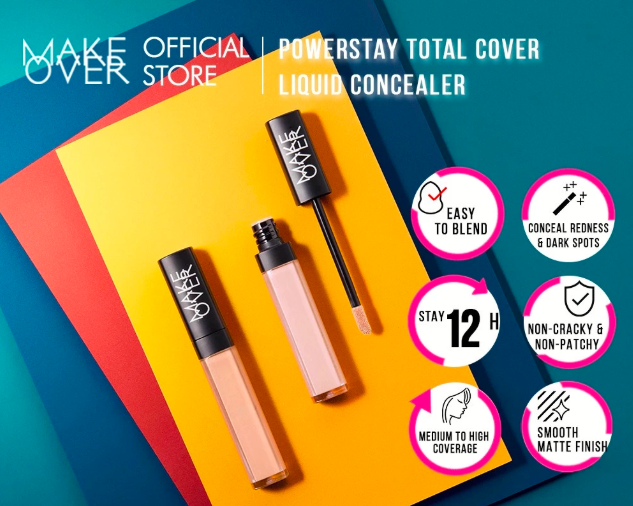 Untuk kulit berminyak dan berpori besar, utamakan liquid concealer dengan matte finish