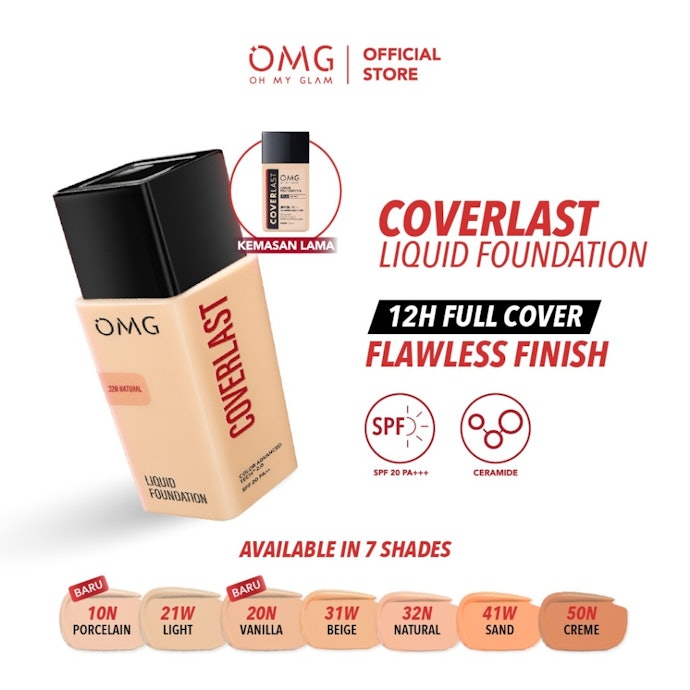 Pilih foundation bertekstur liquid dan hasil akhir matte agar terasa ringan dan tidak mengilap